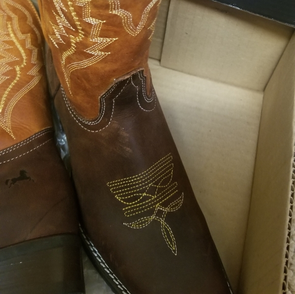 Kids Leather Cowboy Boots - Picture 3 of 6